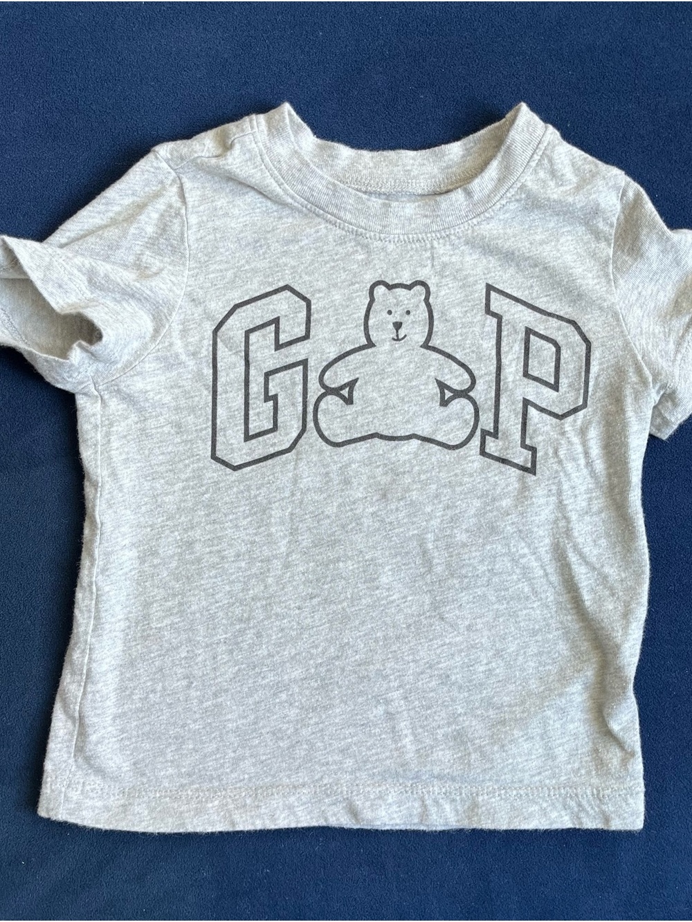 GAP Light Gray Bear Logo Short Sleeve Tee